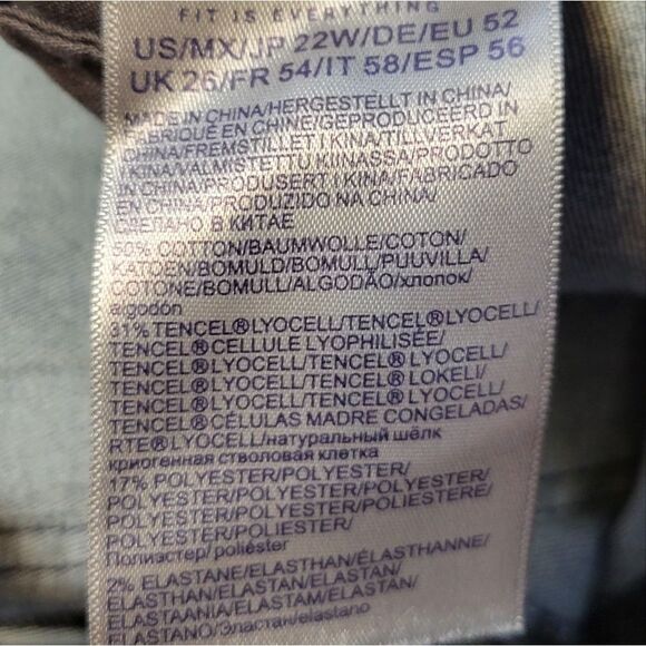 NYDJ Teresa Ankle Wide Leg Jeans with Pleats in Rinse Women's Plus Size 22W - Picture 10 of 16